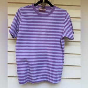 JJXX Light Purple & White (with purple hint) Stripes T-Shirt, 100% Cotton, Med